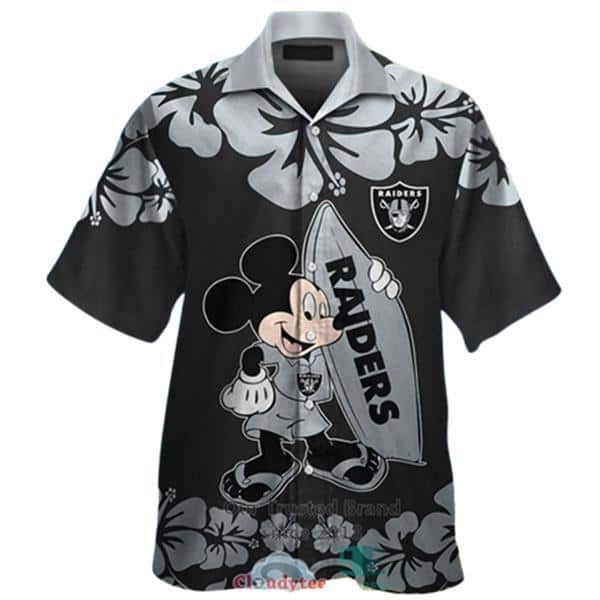 Las Vegas Raiders Mickey Mouse Hawaiian Shirt Practical Beach Gift For Him Las Vegas Raiders Mickey Mouse Hawaiian Shirt Practical Beach Gift For Him