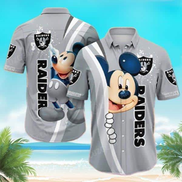 Las Vegas Raiders Mickey Mouse Hawaiian Shirt Gift For Beach Vacation