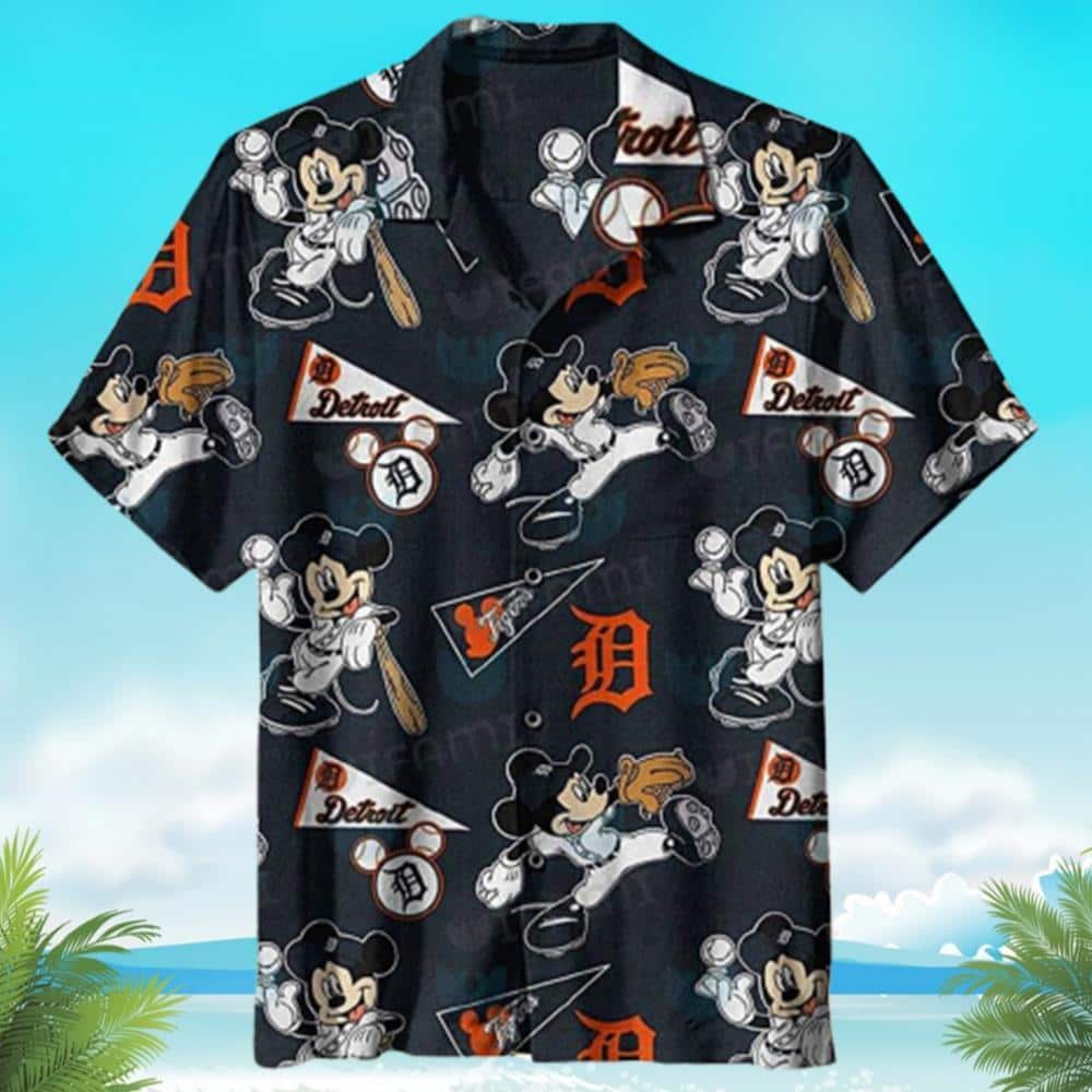 Detroit Tigers Mickey Mouse Hawaiian Shirt Gift For Disney Lovers Detroit Tigers Mickey Mouse Hawaiian Shirt Gift For Disney Lovers
