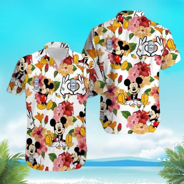 Aloha Mickey Mouse And Busch Light Beer Hawaiian Shirt Trendy Summer Gift