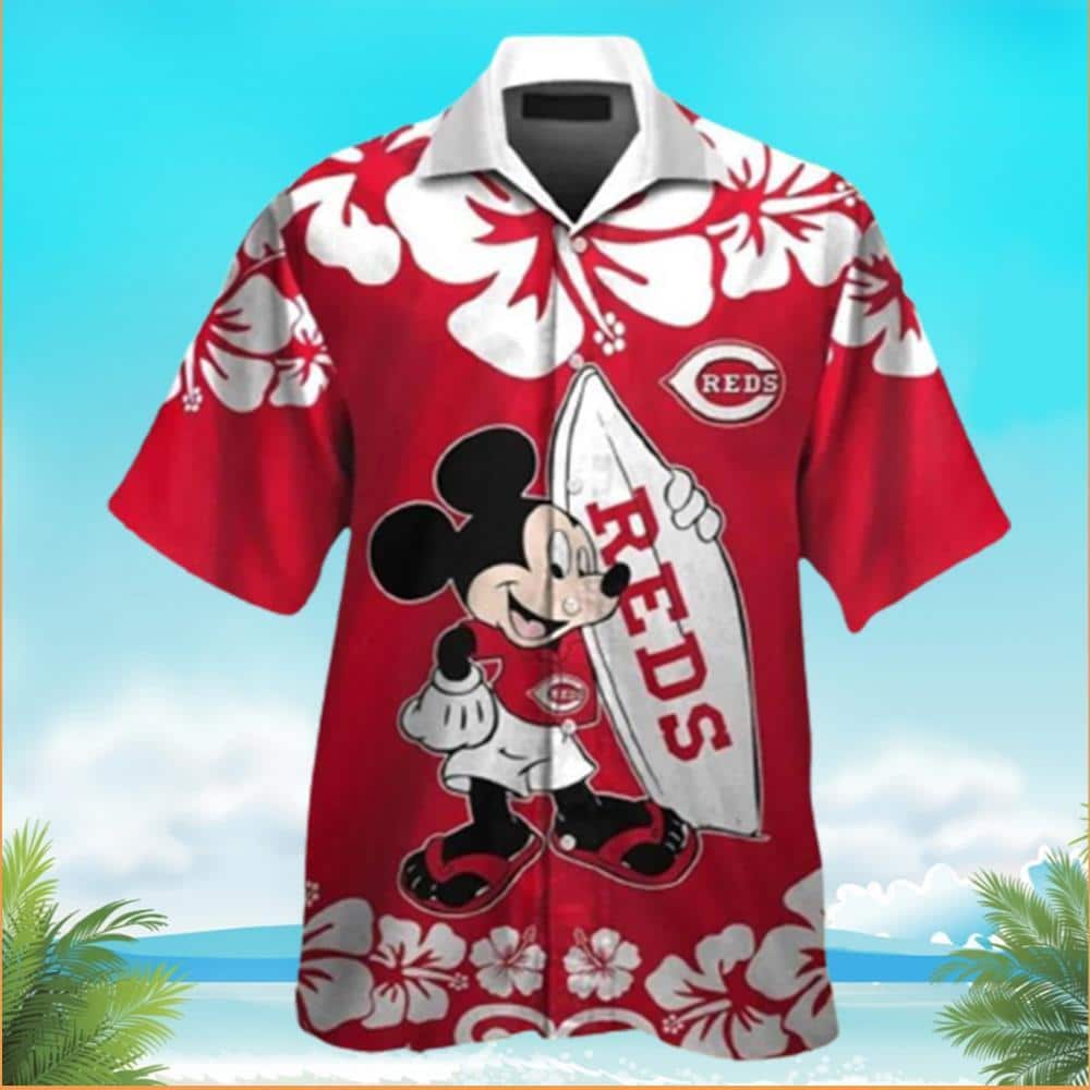 Cincinnati Reds Mickey Mouse Hawaiian Shirt Gift For Disney Lovers