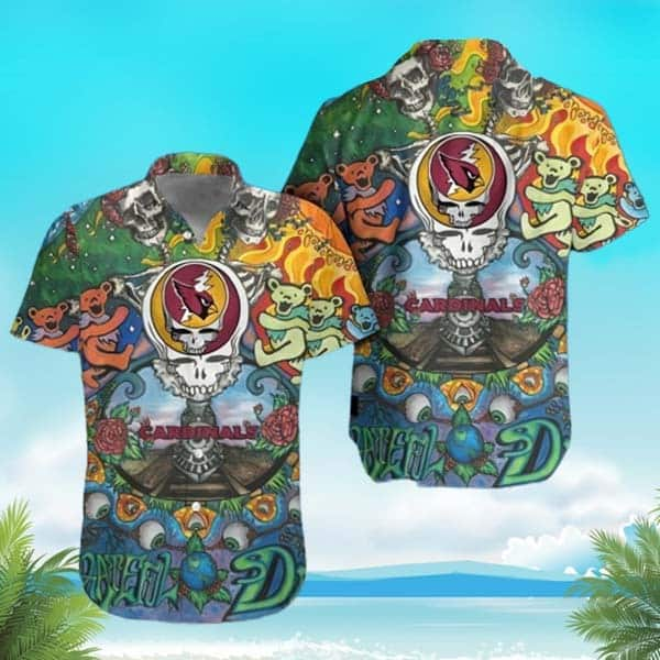 NFL Arizona Cardinals Grateful Dead Hawaiian Shirt Summer Gift For Friend