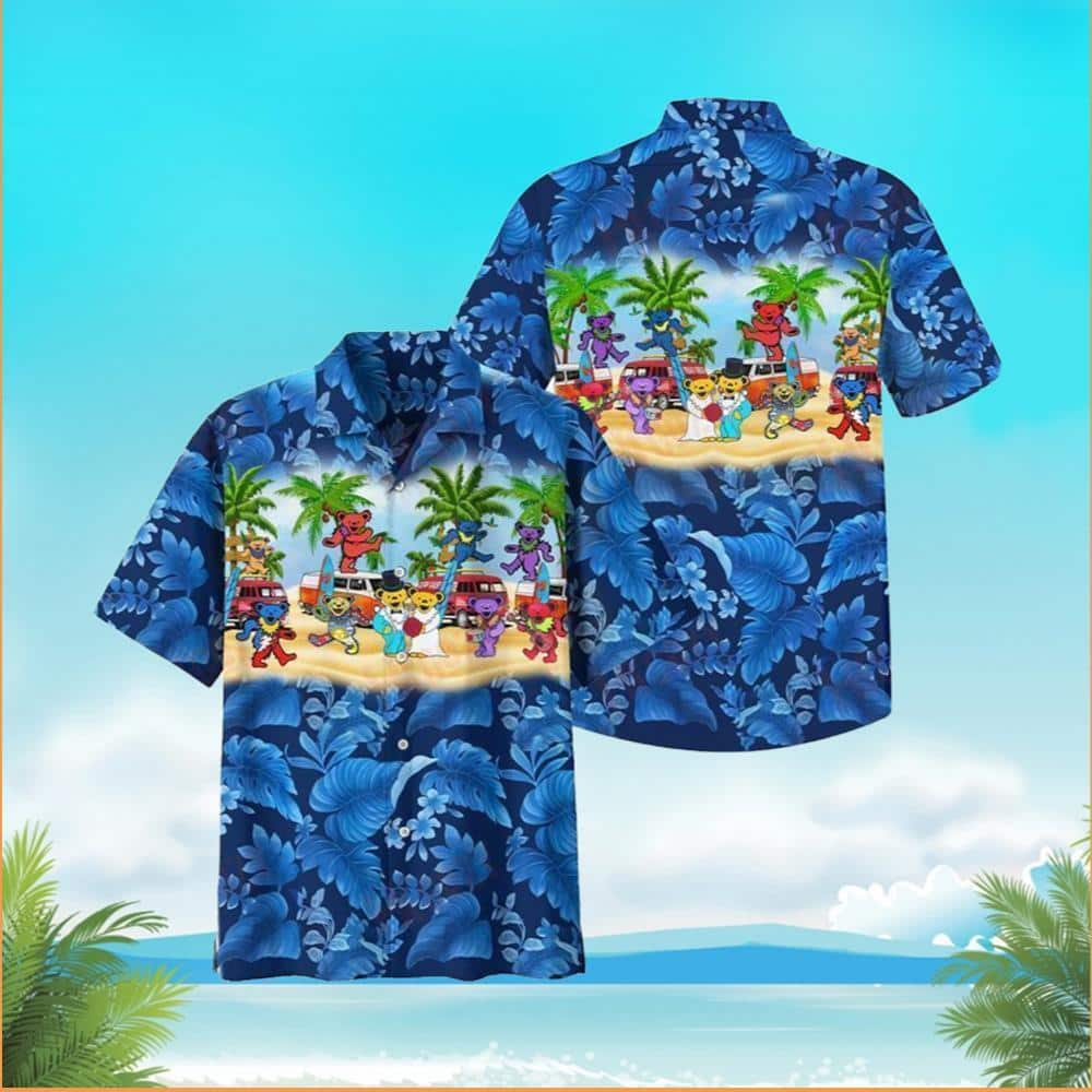 Grateful Dead Dancing Bears Hawaiian Shirt Summer Gift For Friend