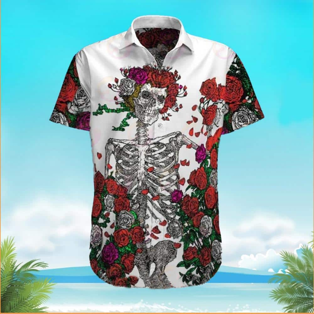 Grateful Dead Skull Hawaiian Shirt Summer Vacation Gift