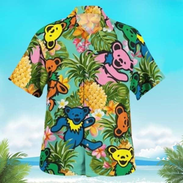 Summer Aloha Grateful Dead Dancing Bears Hawaiian Shirt Practical Beach Gift