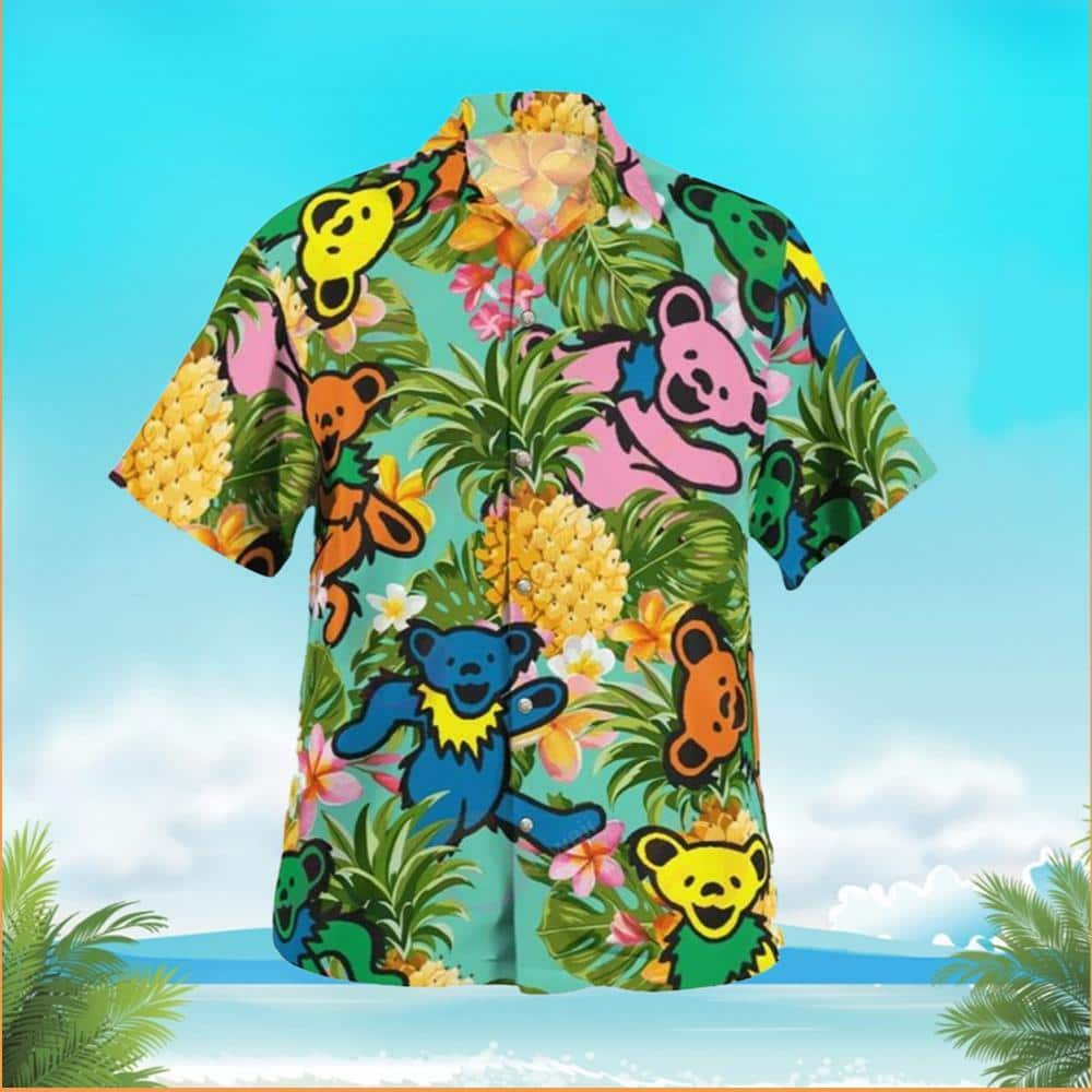 Dancing Bears Colors Summer Grateful Dead Hawaiian Shirt