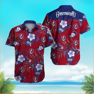 Grateful Dead Hawaiian Shirt Tropical Flower Pattern Beach Gift For Him
