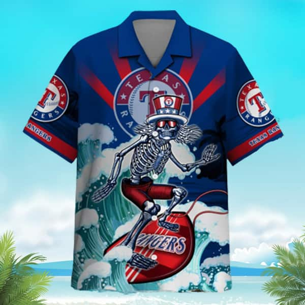 MLB Texas Rangers Grateful Dead Hawaiian Shirt