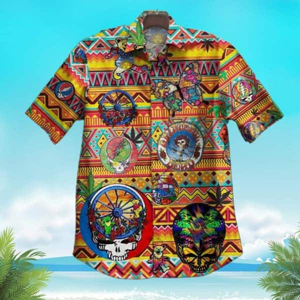 Vintage Rock Band Grateful Dead Hawaiian Shirt Gift For Beach Holiday