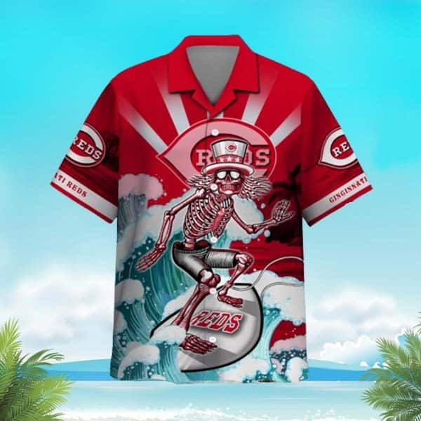 MLB Cincinnati Reds Grateful Dead Hawaiian Shirt Summer Gift For Friend