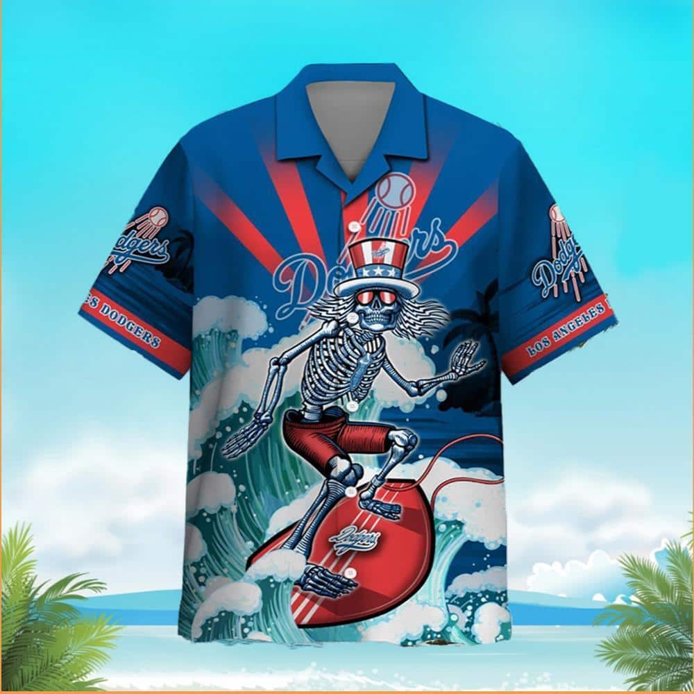 MLB Los Angeles Dodgers Grateful Dead Hawaiian Shirt Summer Vacation Gift MLB Los Angeles Dodgers Grateful Dead Hawaiian Shirt Summer Vacation Gift