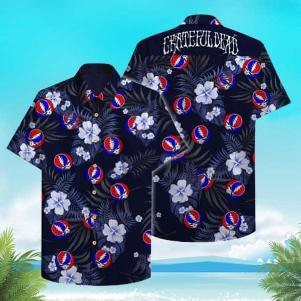 Grateful Dead Hawaiian Shirt Tropical Flower Pattern Beach Gift For Friend Grateful Dead Hawaiian Shirt Tropical Flower Pattern Beach Gift For Friend