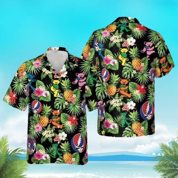 Tropical Aloha Grateful Dead Dancing Bear Hawaiian Shirt Tropical Aloha Grateful Dead Dancing Bear Hawaiian Shirt