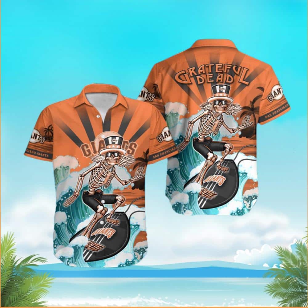 MLB San Francisco Giants Grateful Dead Hawaiian Shirt Summer Gift For Friend MLB San Francisco Giants Grateful Dead Hawaiian Shirt Summer Gift For Friend