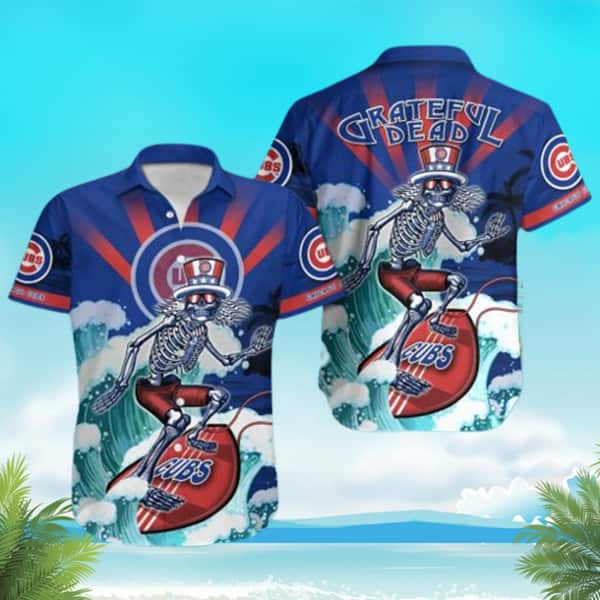 Chicago Cubs Grateful Dead Hawaiian Shirt Summer Beach Gift