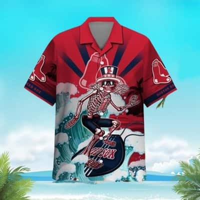 MLB Boston Red Sox Grateful Dead Hawaiian Shirt Beach Gift For Friend