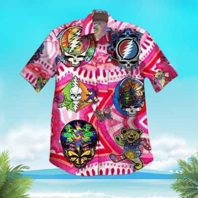 Tropical Grateful Dead Hawaiian Shirt Gift For Beach Vacation