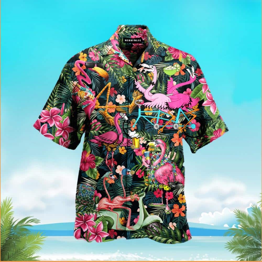 Tropical Aloha Flamingo Hawaiian Shirt Summer Gift For Friend
