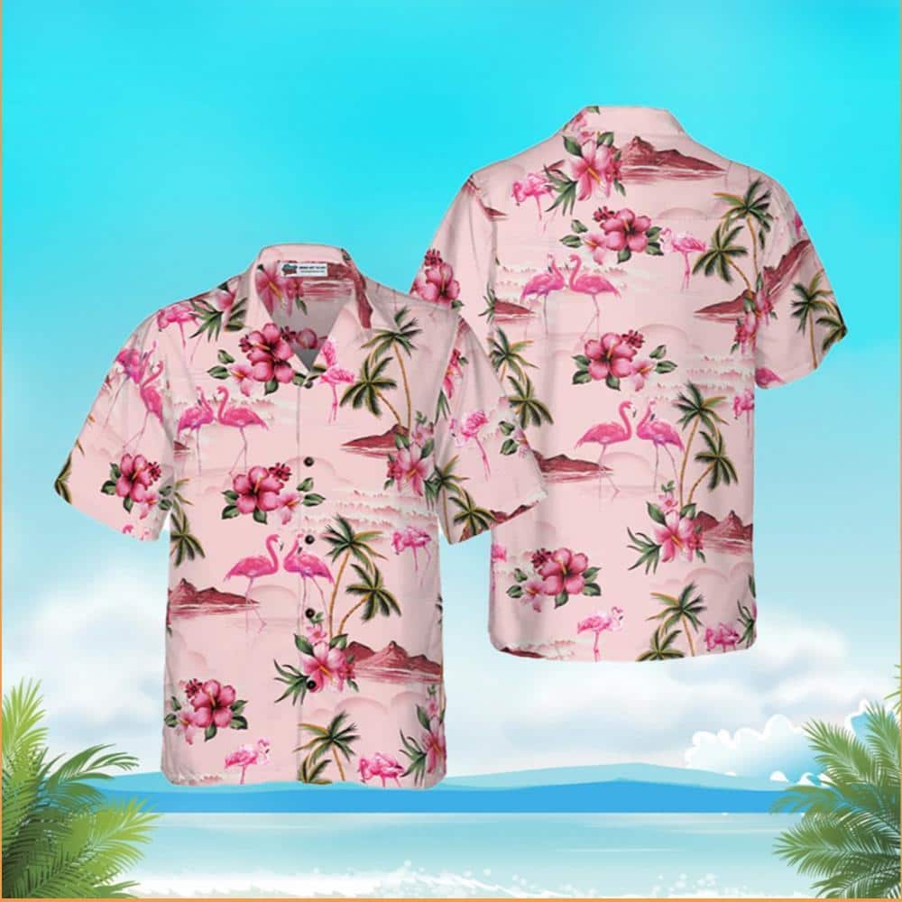Flamingo Hawaiian Shirt Practical Beach Gift For Him