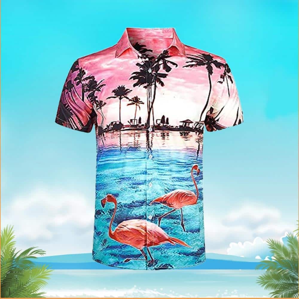 Vintage Aloha Flamingo Hawaiian Shirt Summer Gift For Friend