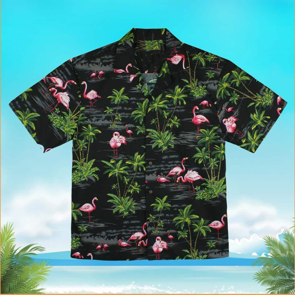 Flamingo Hawaiian Shirt Gift For Beach Vacation