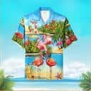 Beautiful Flamingo On The Beach Hawaiian Shirt Beautiful Flamingo On The Beach Hawaiian Shirt