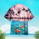 Flamingo Sunset Hawaiian Shirt Beach Gift For Him Flamingo Sunset Hawaiian Shirt Beach Gift For Him