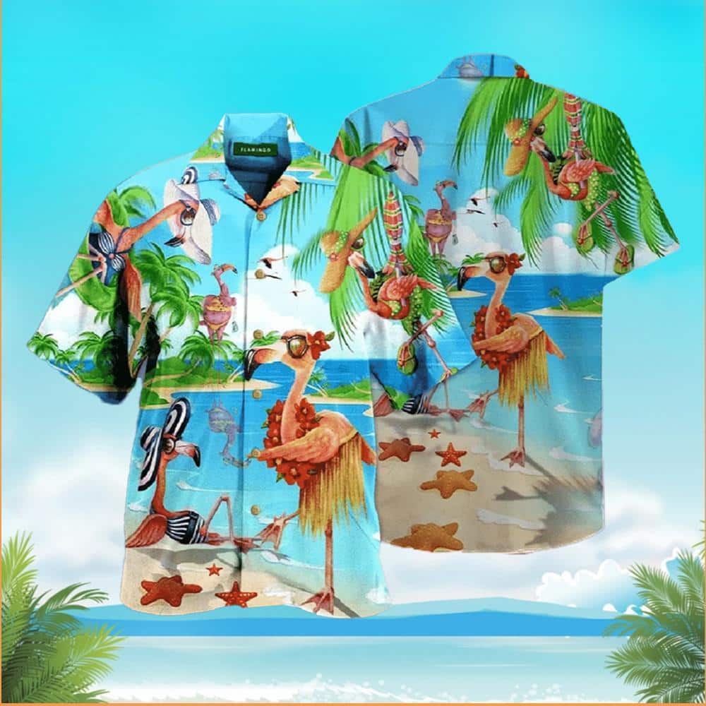 Cool Aloha Flamingo Hawaiian Shirt Beach Gift For Friend Cool Aloha Flamingo Hawaiian Shirt Beach Gift For Friend