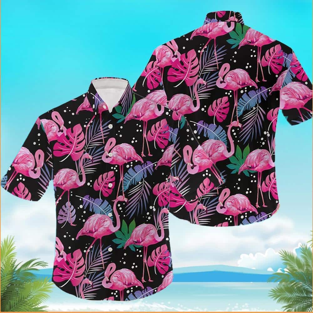 Flamingo Hawaiian Shirt Tropical Palm Leaves Gift For Summer Holiday Flamingo Hawaiian Shirt Tropical Palm Leaves Gift For Summer Holiday