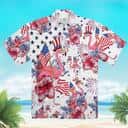 Flamingo Hawaiian Shirt American Flag Beach Gift For Friend Flamingo Hawaiian Shirt American Flag Beach Gift For Friend