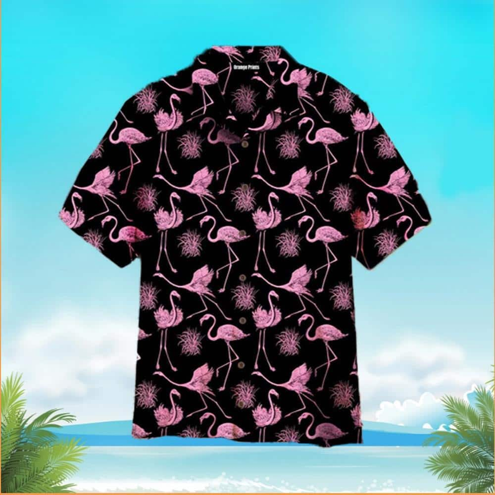 Aloha Pink Flamingo Hawaiian Shirt Gift For Beach Vacation