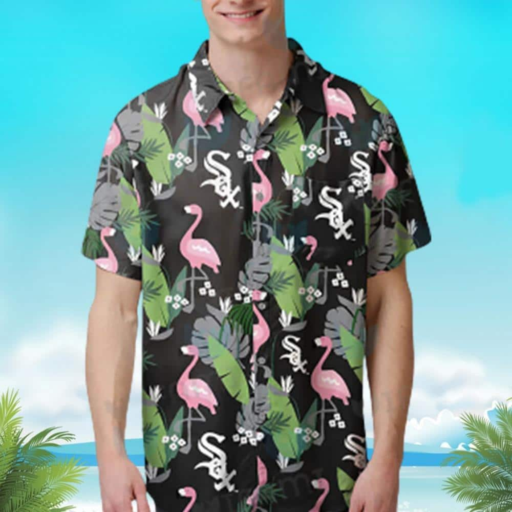 White Sox Flamingo Hawaiian Shirt Banana Leaf Beach Vacation Gift