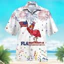 Aloha Flamingo Hawaiian Shirt American Flag Summer Gift For Friend Aloha Flamingo Hawaiian Shirt American Flag Summer Gift For Friend