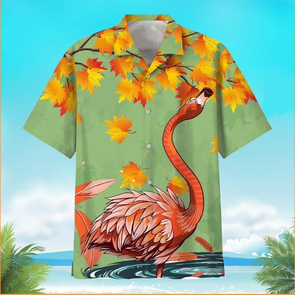 Aloha Flamingo Autumn Hawaiian Shirt Summer Gift For Friend