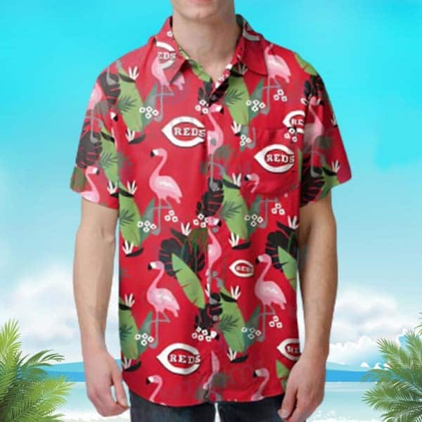 Cincinnati Reds Flamingo Hawaiian Shirt Banana Leaf Summer Beach Gift Cincinnati Reds Flamingo Hawaiian Shirt Banana Leaf Summer Beach Gift