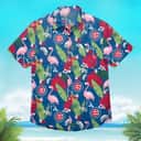 Chicago Cubs Flamingo Hawaiian Shirt Tropical Leaves Gift For MLB Fans Chicago Cubs Flamingo Hawaiian Shirt Tropical Leaves Gift For MLB Fans
