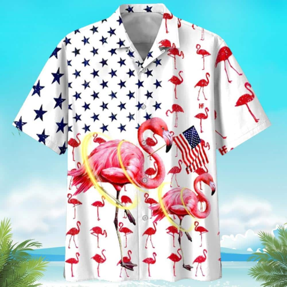 Flamingo 4th Of July Independence Day Is Coming Hawaiian Shirt