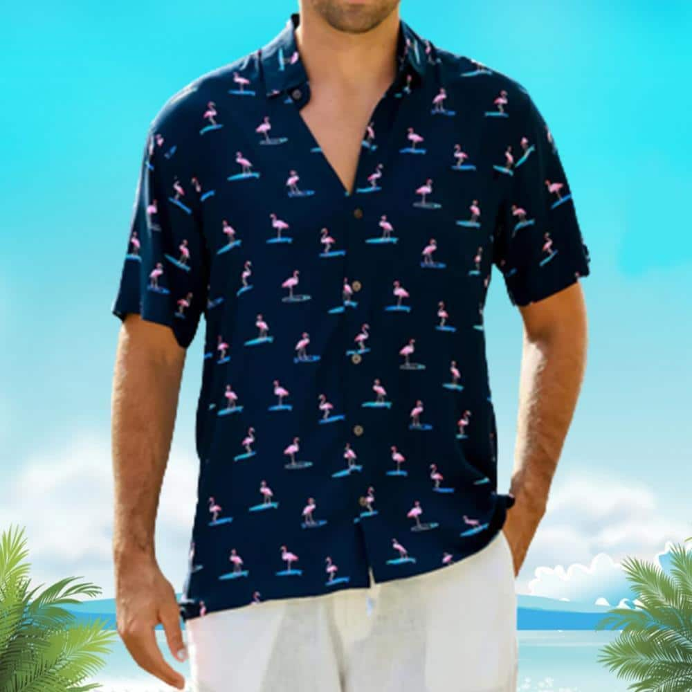 Flamingo Hawaiian Shirt Gift For Beach Lovers