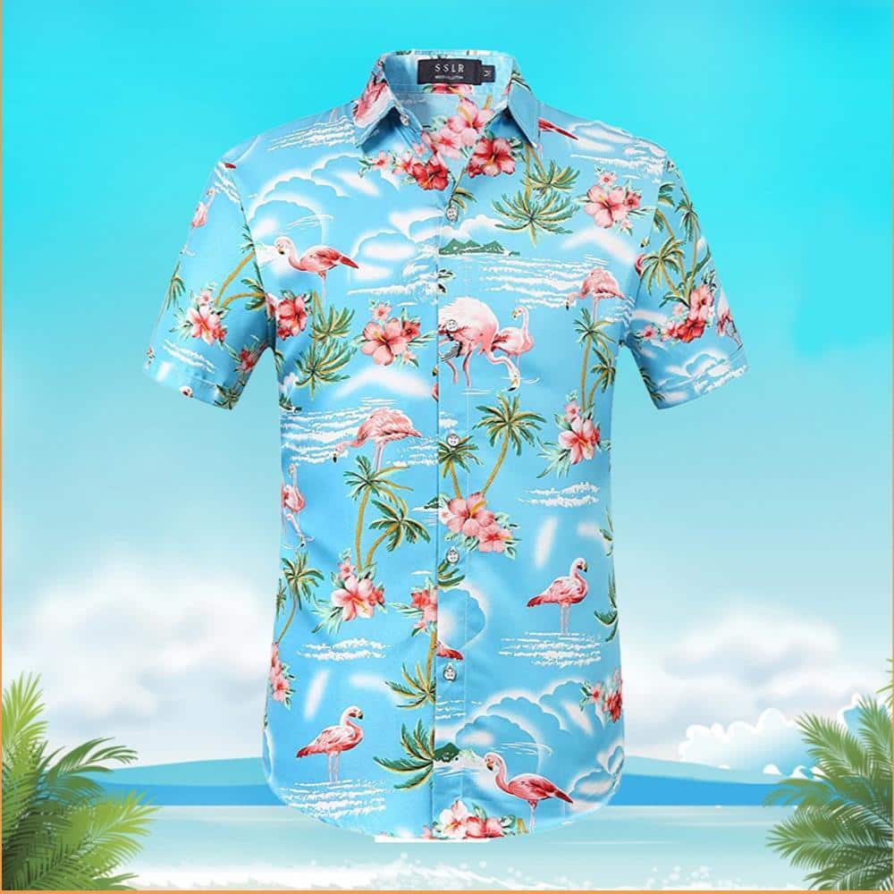 Summer Aloha Flamingo Hawaiian Shirt Beach Lovers Gift