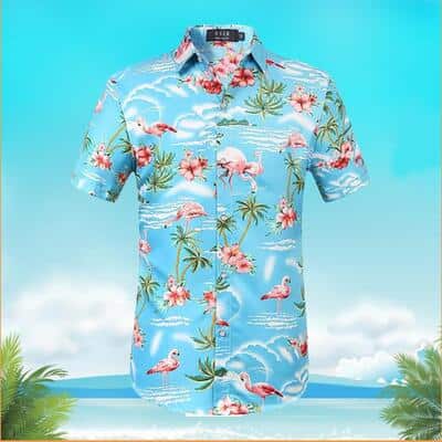 Summer Aloha Flamingo Hawaiian Shirt Beach Lovers Gift