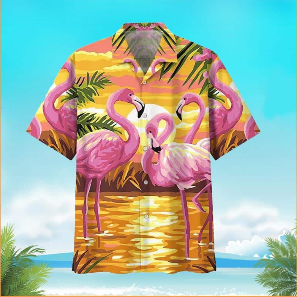 Beach Aloha Flamingo Hawaiian Shirt Practical Beach Gift For Him
