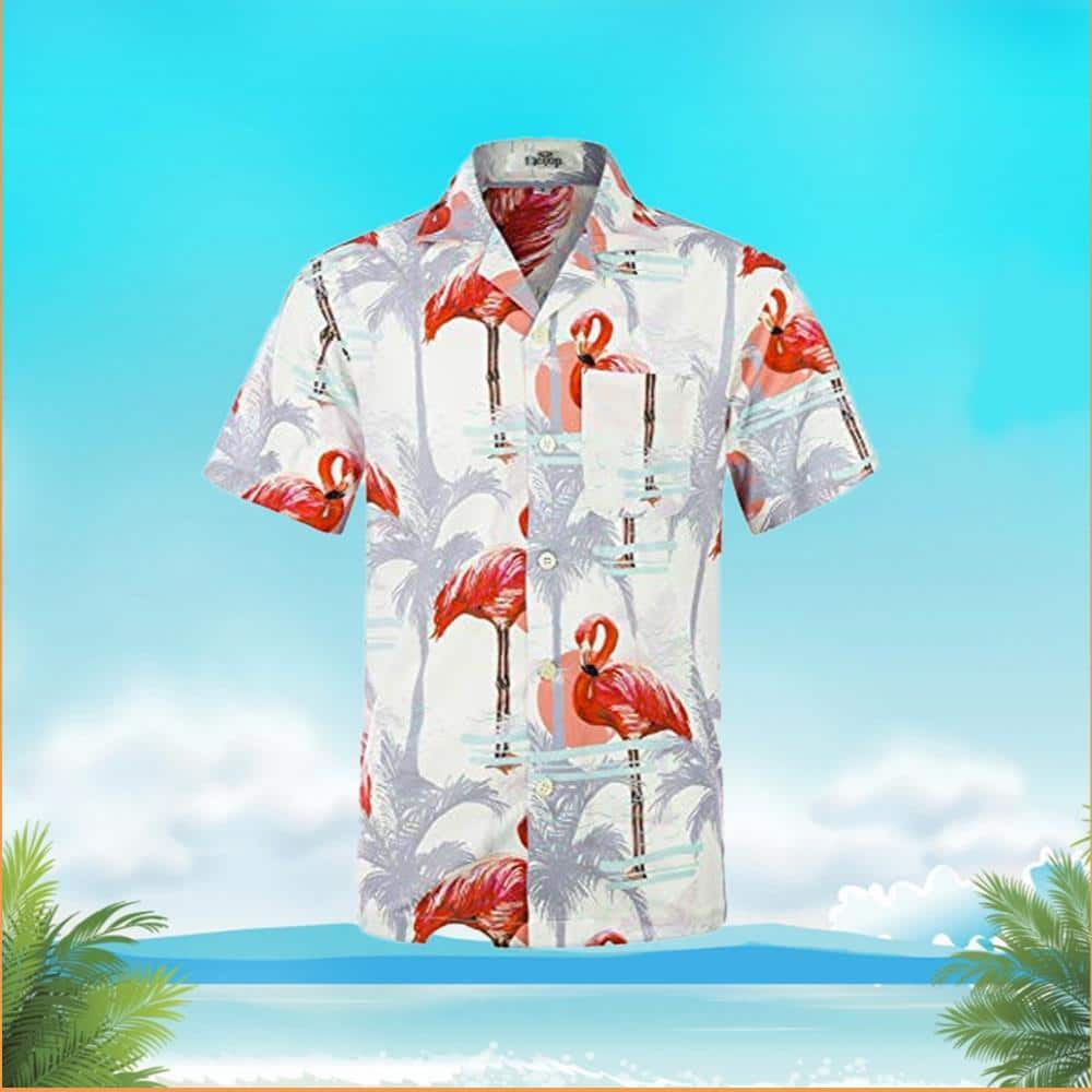 Retro Flamingo Hawaiian Shirt Gift For Him