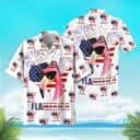 Flamingo Hawaiian Shirt America Flag Summer Gift For Friend Flamingo Hawaiian Shirt America Flag Summer Gift For Friend