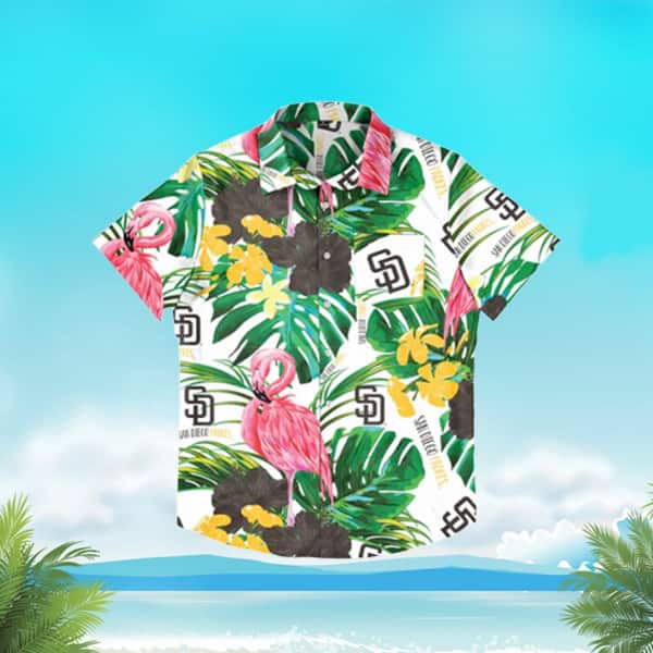 San Diego Padres Flamingo Hawaiian Shirt Beach Lovers Gift