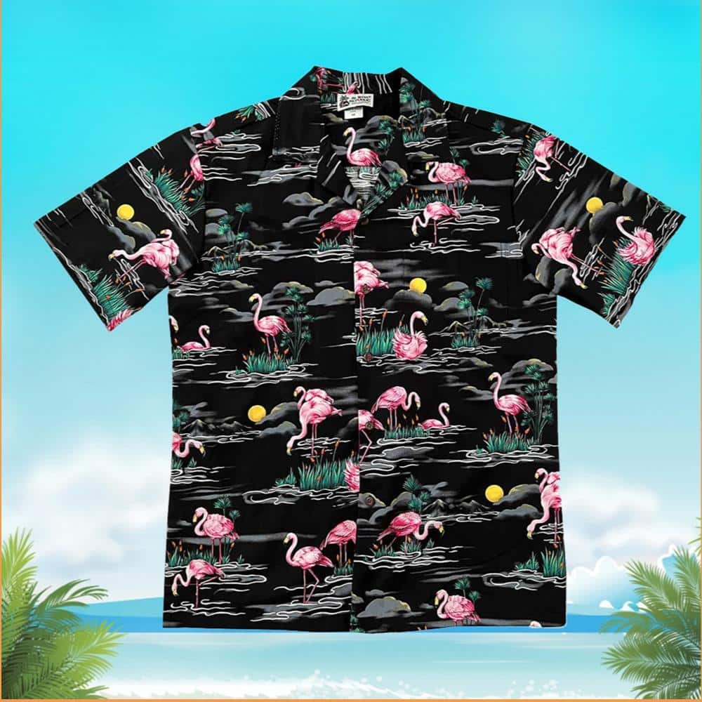 Flamingo Hawaiian Shirt Birthday Gift For Beach Vacation