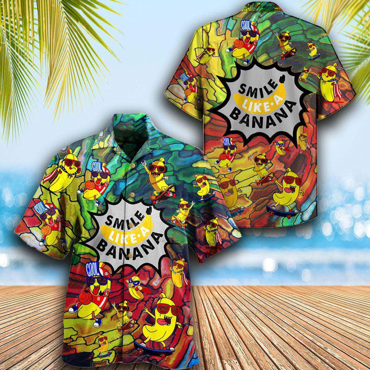 Fruit Smile Like Funny Bananas Hawaiian Shirt Best Beach Gift Fruit Smile Like Funny Bananas Hawaiian Shirt Best Beach Gift