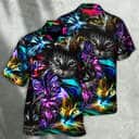 Cat Funny Neon Light Colorful Style Hawaiian Shirt Cat Funny Neon Light Colorful Style Hawaiian Shirt