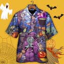 Halloween Funny Witch Pumpkin In The Magic Forest Hawaiian Shirt Halloween Funny Witch Pumpkin In The Magic Forest Hawaiian Shirt