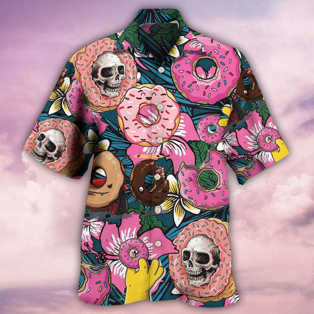 Funny Donut Tropical Style Hawaiian Shirt Best Beach Gift Funny Donut Tropical Style Hawaiian Shirt Best Beach Gift