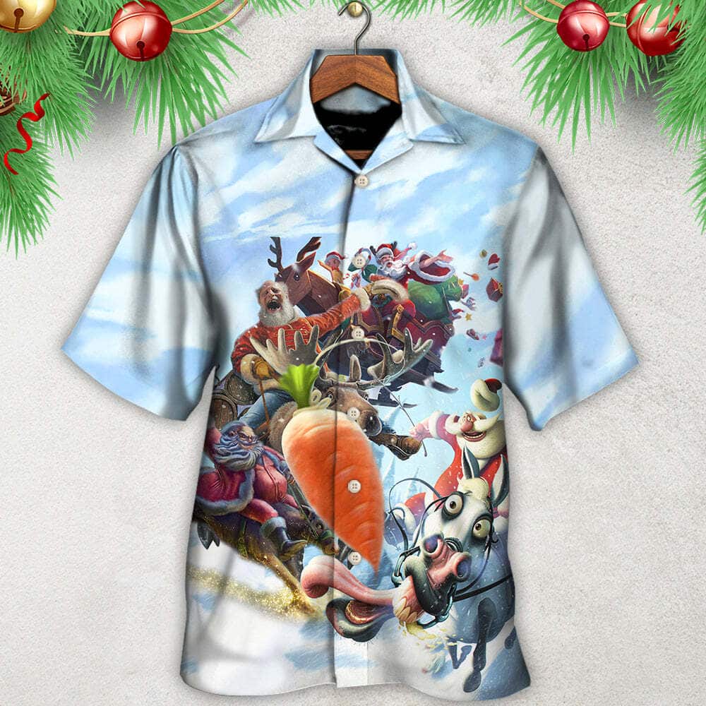 Funny Happy Christmas Santa Claus Hawaiian Shirt Gift For Beach Trip Funny Happy Christmas Santa Claus Hawaiian Shirt Gift For Beach Trip